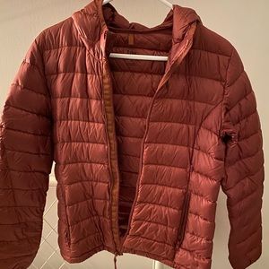 TNA botanie jacket in red/mauve